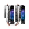 Mars Gaming MCPU-XT Melns CPU Heatsink Dual Tower Cooling 6 HCT Heatpipes TDP 300W 2 ARGB PWM 12cm Fans
