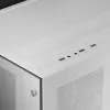 Mars Gaming MCV3 balta Custom XXL E-ATX Gaming Tower Front and Side Tempered Glass Window Dual Chamber Modular Frame