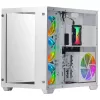 Mars Gaming MCV3 balta Custom XXL E-ATX Gaming Tower Front and Side Tempered Glass Window Dual Chamber Modular Frame
