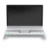 Mars Gaming MGS-ONE balta Chroma RGB monitora statīvs regulējama izmēra viedtālruņa un planšetdatora statīvs ar priekšējo USB 2.0