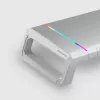 Mars Gaming MGS-ONE balta Chroma RGB monitora statīvs regulējama izmēra viedtālruņa un planšetdatora statīvs ar priekšējo USB 2.0
