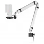 Mars Gaming MMIC-XT, Professional High Definition 192Khz 24-bit Studio Microphone, Omnidirectional Arm, Anti Shock Mount, Pop Filter Metal Mesh, balta