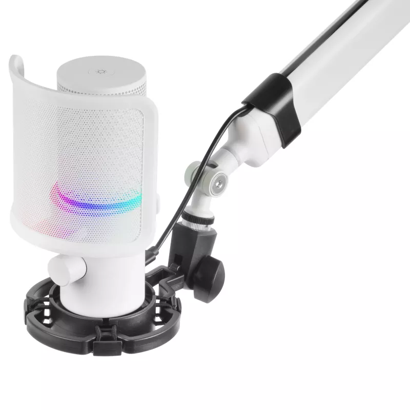 Mars Gaming MMIC-XT, Professional High Definition 192Khz 24-bit Studio Microphone, Omnidirectional Arm, Anti Shock Mount, Pop Filter Metal Mesh, balta