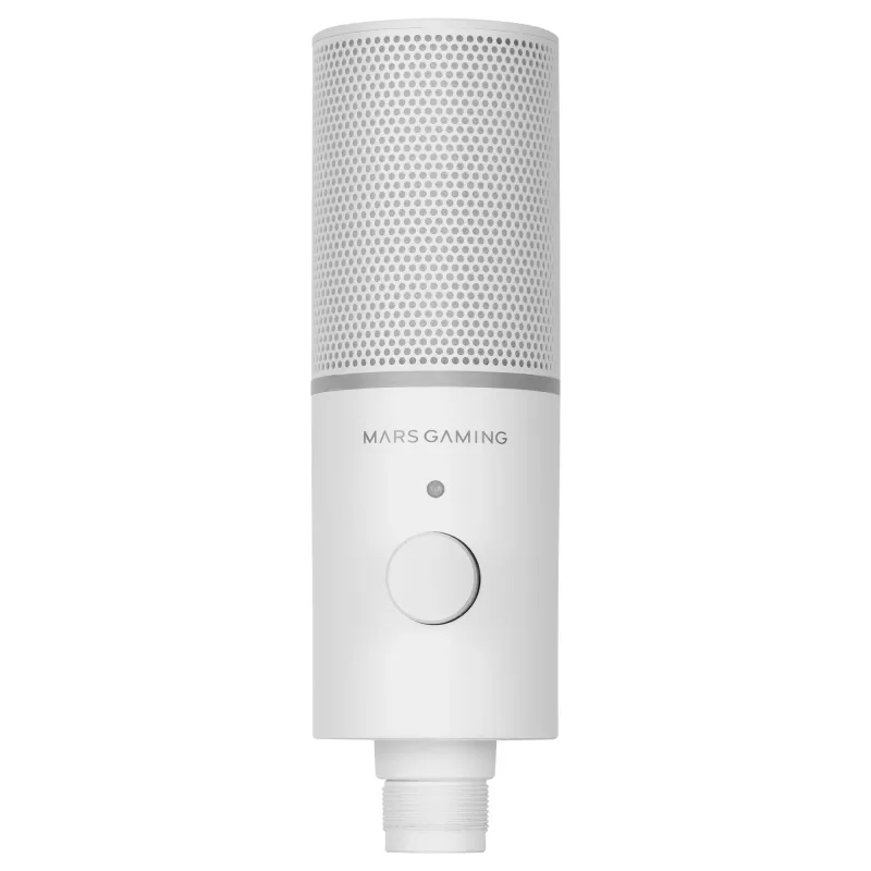 Mars Gaming MMIC-XT, Professional High Definition 192Khz 24-bit Studio Microphone, Omnidirectional Arm, Anti Shock Mount, Pop Filter Metal Mesh, balta
