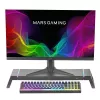 Mars Gaming MGS-ONE Melns Chroma RGB Monitora statīvs regulējama izmēra viedtālruņa un planšetdatora statīvs priekšējais USB 2.0