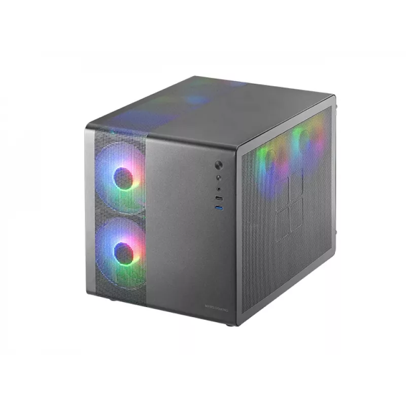 Mini Tower PC Mars Gaming MC-400 balta 2x 120mm priekšējie ventilatori