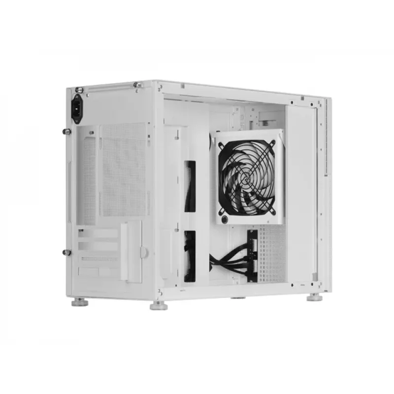 Mars Gaming MC-LCD Micro ATX mini tower korpuss ar stikla paneli, balts