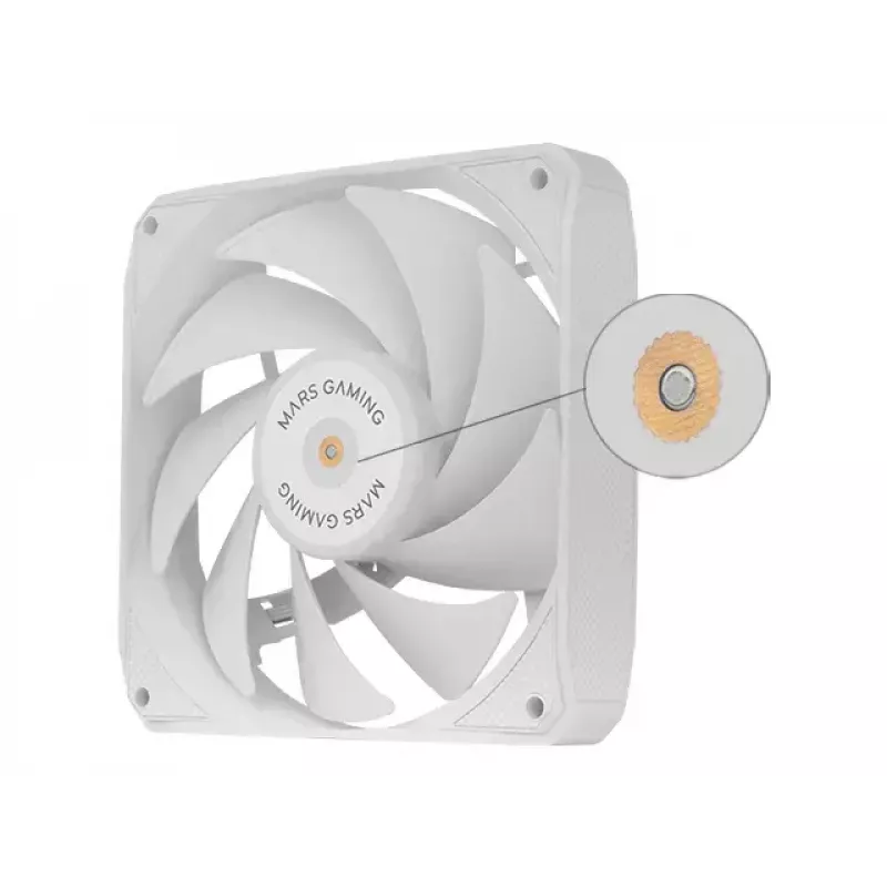 Mars Gaming MF-NCLX2W datora korpusa ventilators 12 cm balts 2 gab.
