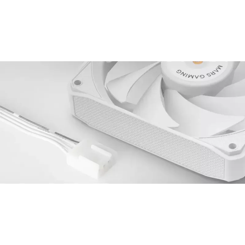 Mars Gaming MF-NCLX2W datora korpusa ventilators 12 cm balts 2 gab.