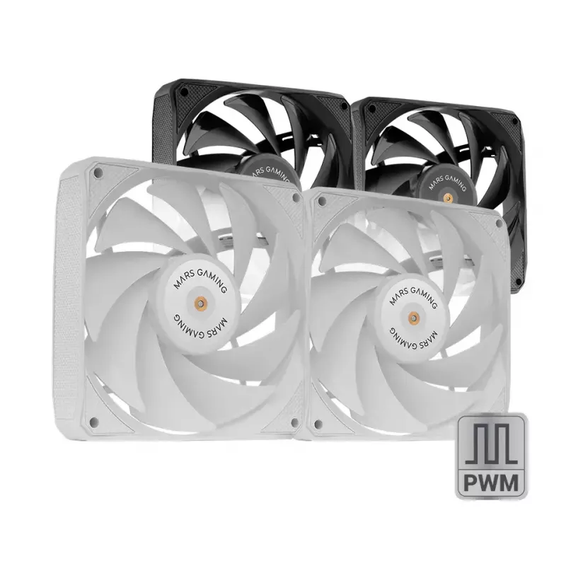 Mars Gaming MF-NCLX2W datora korpusa ventilators 12 cm balts 2 gab.