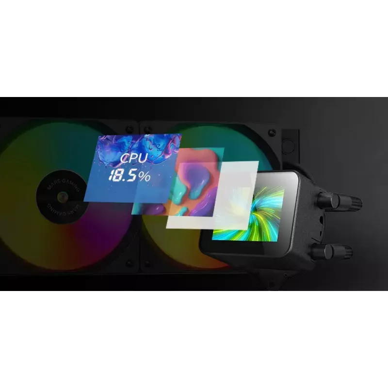 Mars Gaming ML-VISION240W AIO šķidruma CPU dzesētājs, 240 mm, RGB, balts