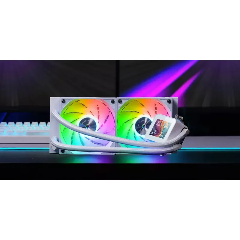 Mars Gaming ML-VISION240W AIO šķidruma CPU dzesētājs, 240 mm, RGB, balts