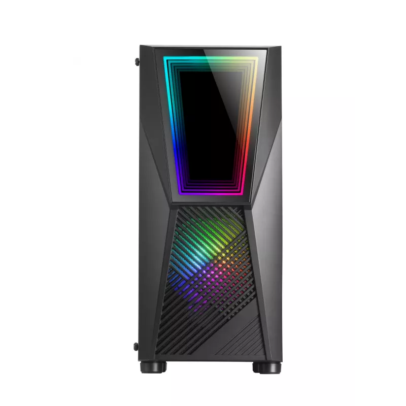 Mars Gaming MC777, ATX datora korpuss, ARGB apgaismojums, melns, PC, melns, ATX, micro ATX, Mini-ITX, zils, zaļš, sarkans, 15,8 cm, 31,8 cm