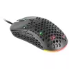 Mars Gaming MM55 melnā RGB Chroma spēļu pele īpaši viegla 55 g 12800 DPI HUANO mehāniskie slēdži