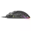 Mars Gaming MM55 melnā RGB Chroma spēļu pele īpaši viegla 55 g 12800 DPI HUANO mehāniskie slēdži