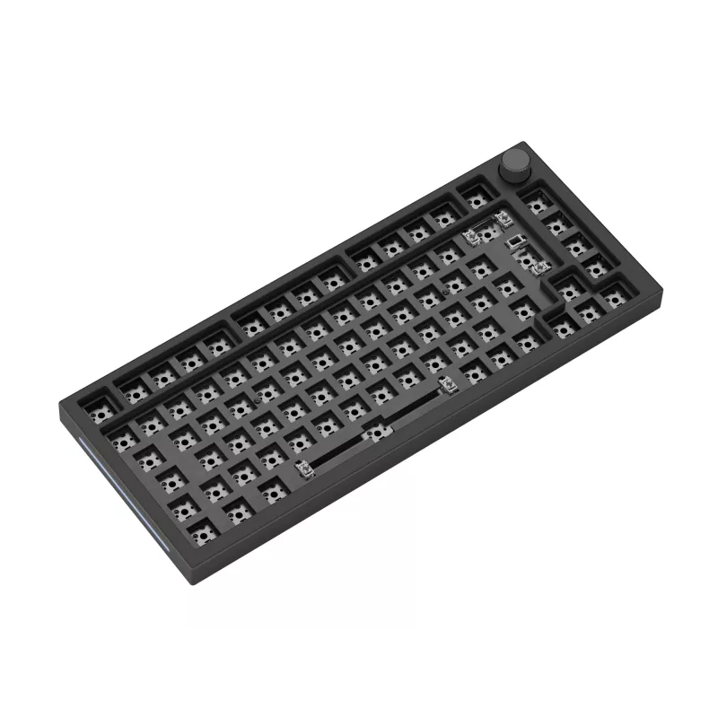 Klaviatūras pamatkonstrukcija GLORIOUS GMMK Pro — 75% alumīnija korpuss, melna, 332×135×32 mm, 1,5 kg
