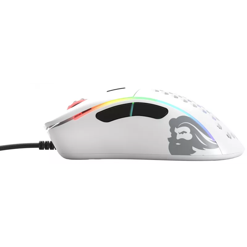 Glorious Gaming Glorious Model D Minus - Matte balta, labās rokas, optiskā, USB Type-A, 3200 DPI, 1 ms, Baltā