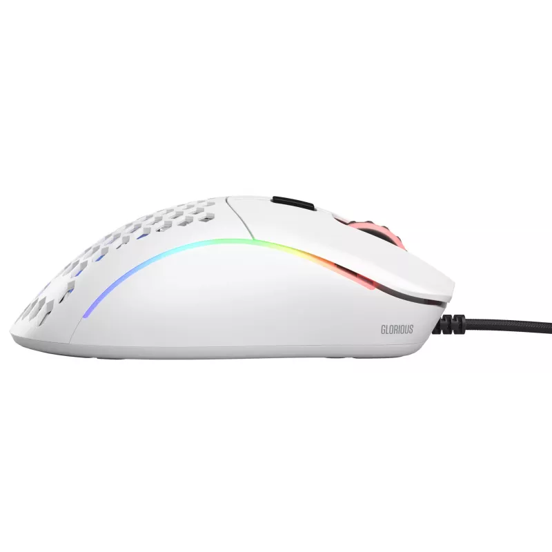 Glorious Gaming Glorious Model D Minus - Matte balta, labās rokas, optiskā, USB Type-A, 3200 DPI, 1 ms, Baltā