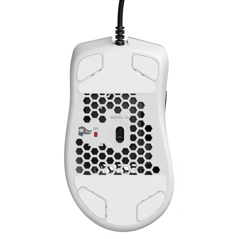 Glorious Gaming Glorious Model D Minus - Matte balta, labās rokas, optiskā, USB Type-A, 3200 DPI, 1 ms, Baltā