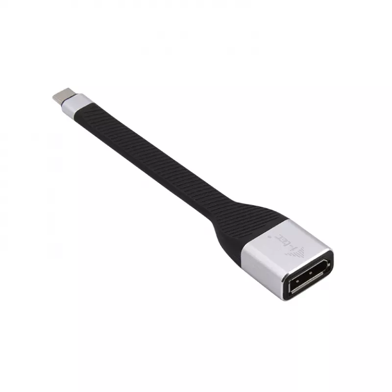 ITEC USB-C uz DisplayPort adapteris i-tec USB-C plakans DP Adapter 4K/60Hz, 0,11 m kabelis, melns