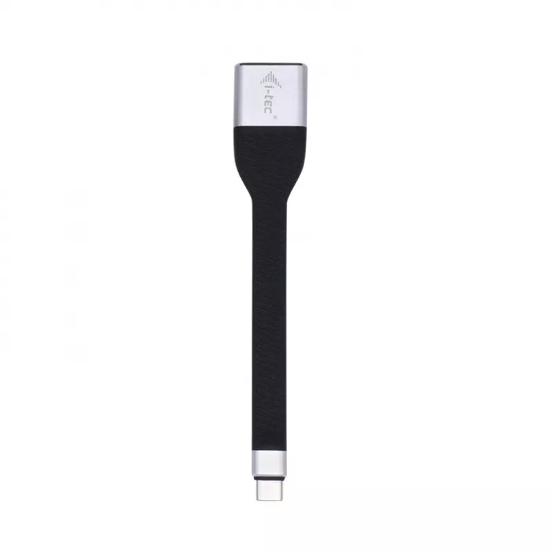 ITEC USB-C uz DisplayPort adapteris i-tec USB-C plakans DP Adapter 4K/60Hz, 0,11 m kabelis, melns