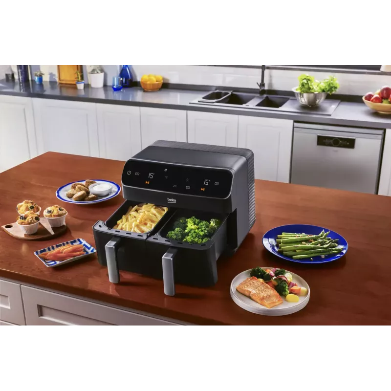 Karstā gaisa fritieris Beko FRL5388B ExpertFry 8,5 L 2400 W melns ar skārienvadību