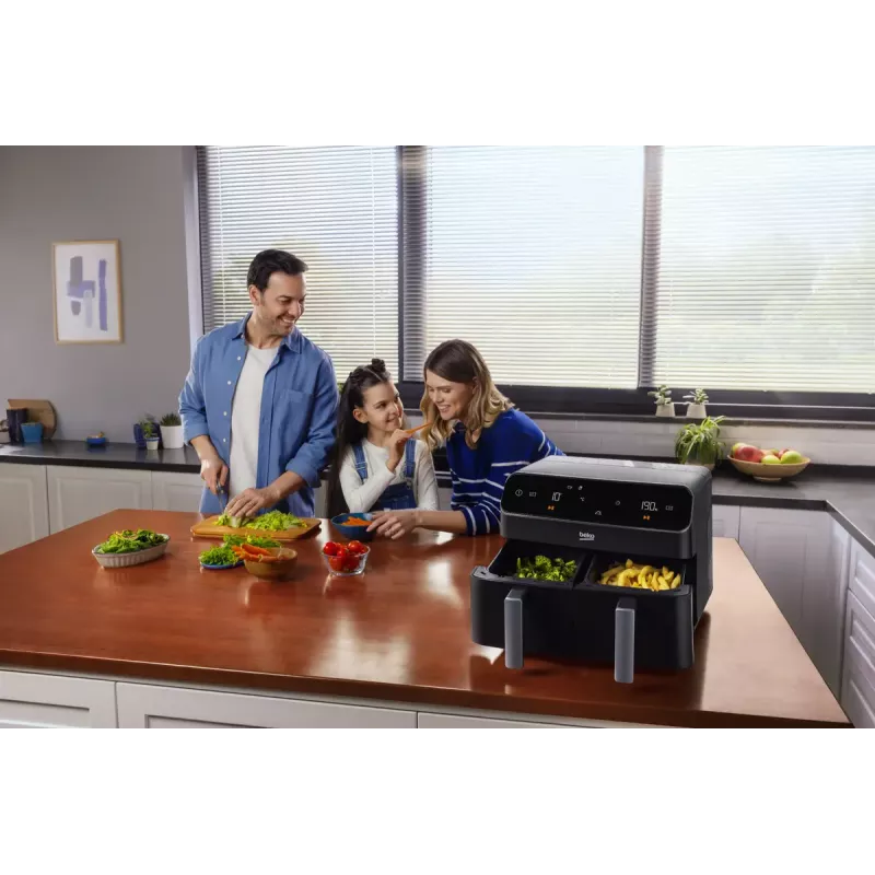 Karstā gaisa fritieris Beko FRL5388B ExpertFry 8,5 L 2400 W melns ar skārienvadību