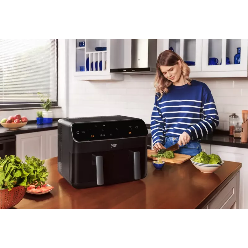 Karstā gaisa fritieris Beko FRL5388B ExpertFry 8,5 L 2400 W melns ar skārienvadību