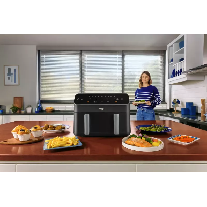Karstā gaisa fritieris Beko FRL5388B ExpertFry 8,5 L 2400 W melns ar skārienvadību