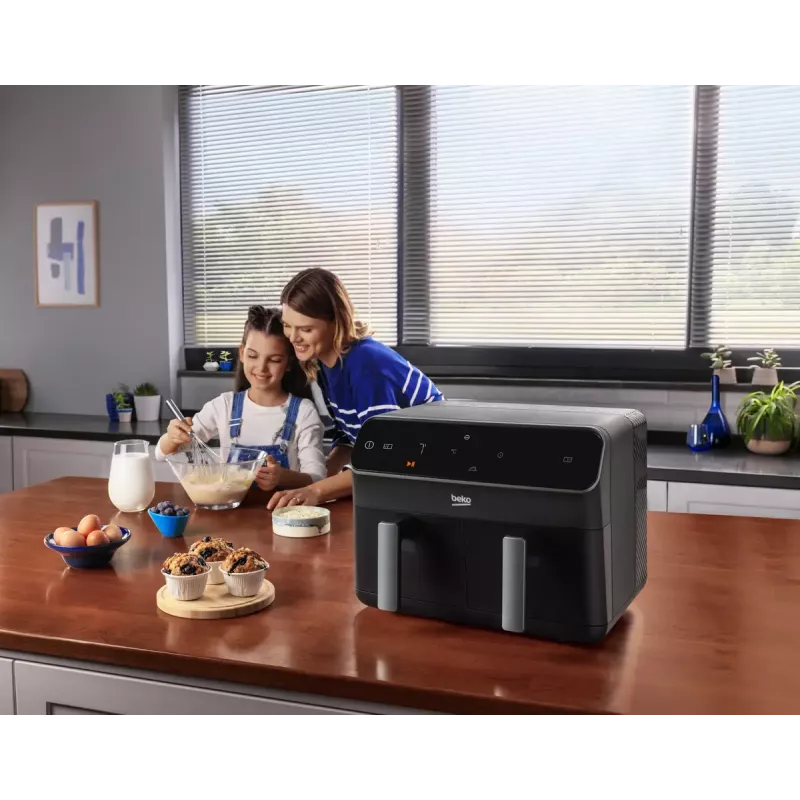 Karstā gaisa fritieris Beko FRL5388B ExpertFry 8,5 L 2400 W melns ar skārienvadību