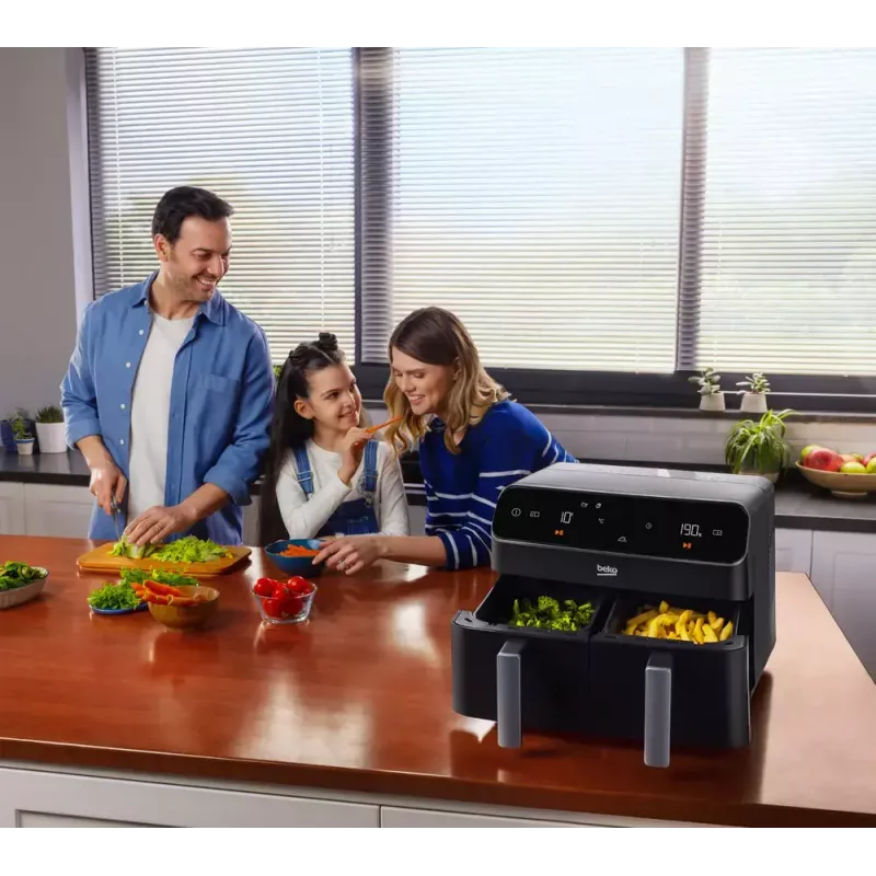 Karstā gaisa fritieris Beko FRL5388B ExpertFry 8,5 L 2400 W melns ar skārienvadību