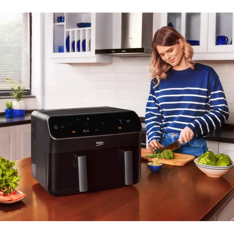 Karstā gaisa fritieris Beko FRL5388B ExpertFry 8,5 L 2400 W melns ar skārienvadību