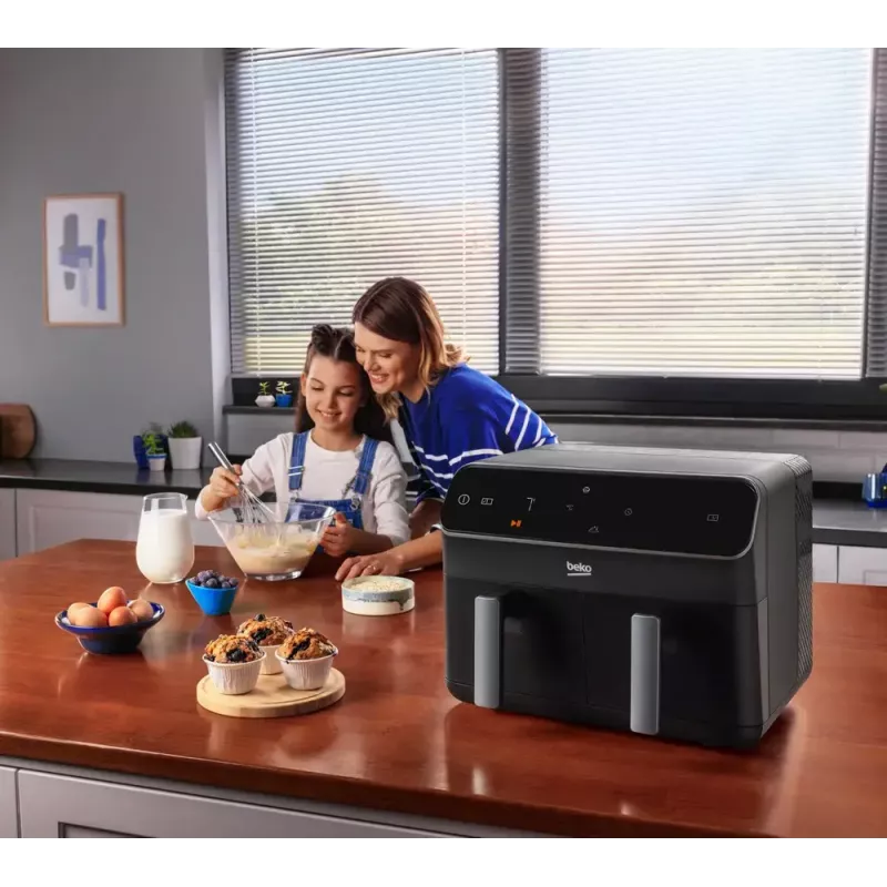 Karstā gaisa fritieris Beko FRL5388B ExpertFry 8,5 L 2400 W melns ar skārienvadību