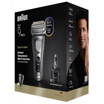 Folijas skuveklis Braun Series 9 Pro+ 9675cc pelēks sudrabains nerūsējošais tērauds