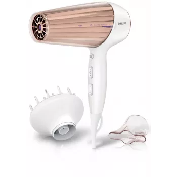 Philips MoistureProtect Sensor matu žāvētājs HP8280/00 — 2300 W, līdzstrāvas motors, 6 ātrumi, jonu funkcija, aukstā gaisa padeve, violeta/balta