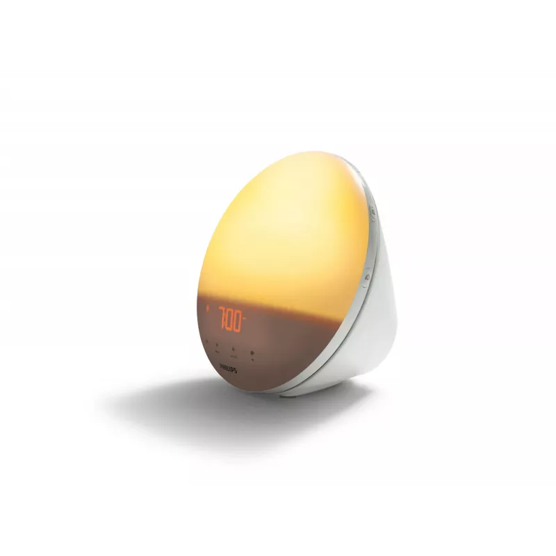 Pamošanās gaisma Philips SmartSleep HF3531/01 — LED saullēkta modinātājs, 300 lx, 7 skaņas, 9 min atlikšana