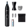 Deguna trimmeris Philips 5000 NT5650/16 — darbināms ar baterijām, AA, ūdensnecaurlaidīgs, nerūsējošā tērauda asmeņi, 3 ķemmes, ceļojumu maciņš