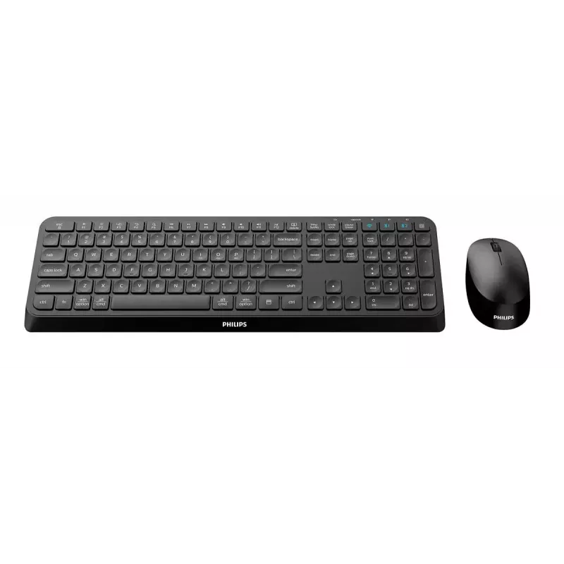 Philips 4000 series SPT6407B/31 tastatūra ar peli Iekļauta Universāla RF bezvadu + Bluetooth QWERTY angļu Melns