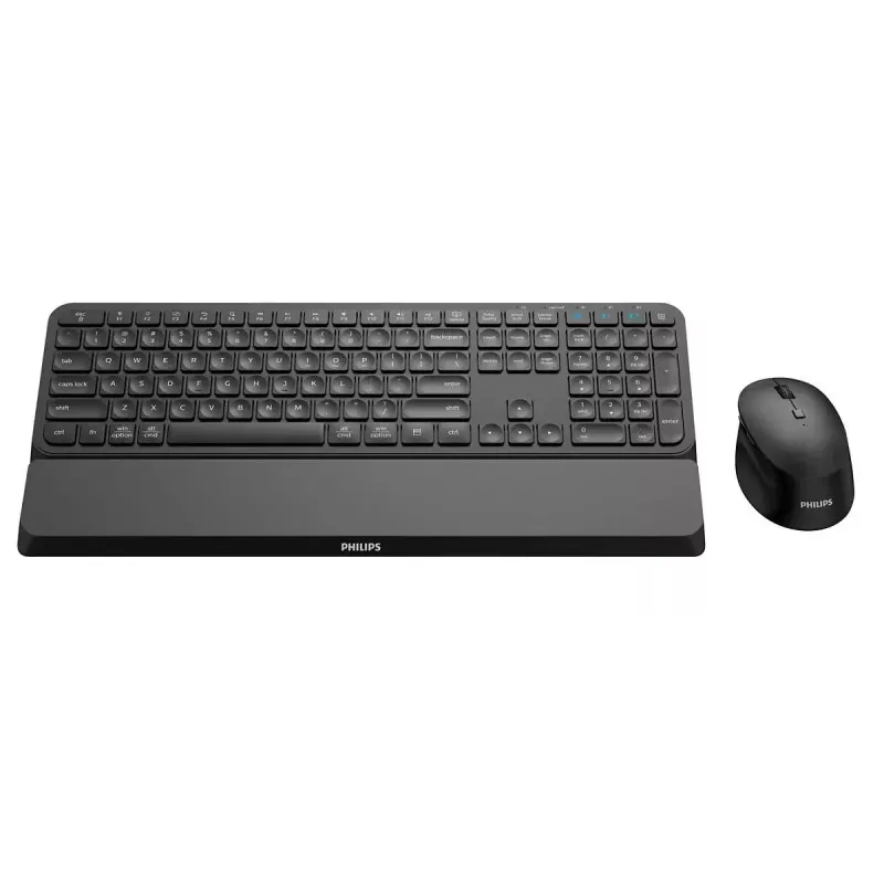 Philips 6000 sērija SPT6607B/31 tastatūra ar peli iekļauta Universāla RF bezvadu + Bluetooth Melna