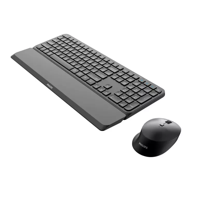 Philips 6000 sērija SPT6607B/31 tastatūra ar peli iekļauta Universāla RF bezvadu + Bluetooth Melna