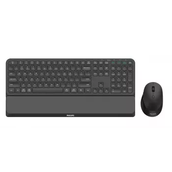 Philips 6000 sērija SPT6607B/31 tastatūra ar peli iekļauta Universāla RF bezvadu + Bluetooth Melna