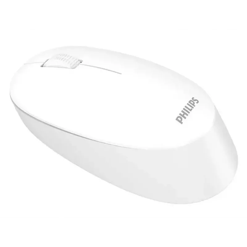 Bezvadu piemērota abām rokām optiskā pele Philips SPK7307WL/00 — RF bezvadu, 1600 DPI, 3 pogas, balta
