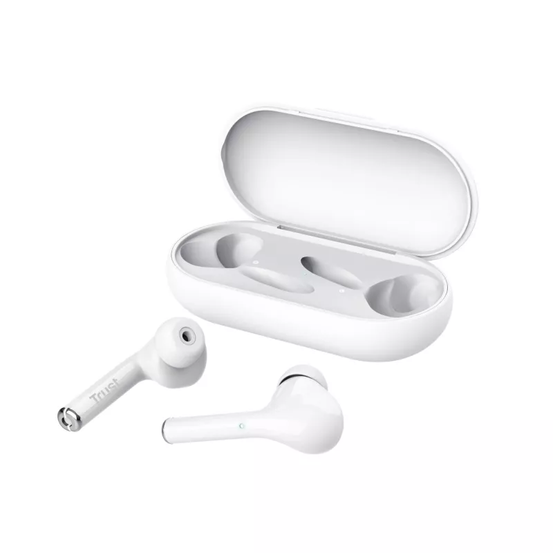 Trust Nika austiņas True Wireless Stereo (TWS) Ievietojamās Zvani/Mūzika Bluetooth Baltas