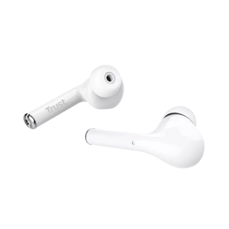 Trust Nika austiņas True Wireless Stereo (TWS) Ievietojamās Zvani/Mūzika Bluetooth Baltas