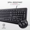 Trust Primo tastatūra Pele iekļauta Universāla USB AZERTY, Beļģu, Melna