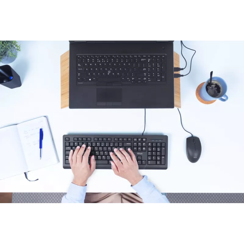 Trust Primo tastatūra Universāla USB AZERTY Beļģu Melna