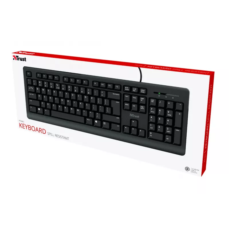 Trust Primo tastatūra Universāla USB AZERTY Beļģu Melna