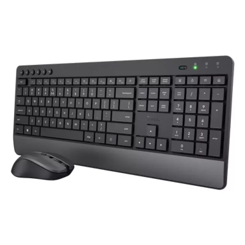 Trust TKM-450 Comfort bezvadu tastatūras un peles komplekts, pilnizmēra (100%), bezvadu, RF bezvadu, QWERTY, melns, pele iekļauta