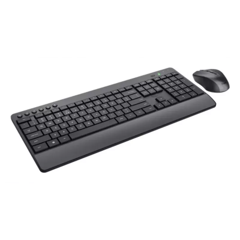 Trust TKM-450 Comfort bezvadu tastatūras un peles komplekts, pilnizmēra (100%), bezvadu, RF bezvadu, QWERTY, melns, pele iekļauta