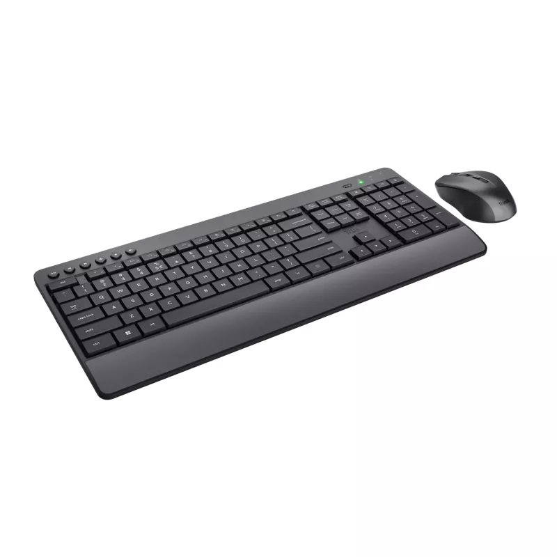 Trust Trezo tastatūra Pele iekļauta Birojs RF bezvadu AZERTY Beļģu Melna